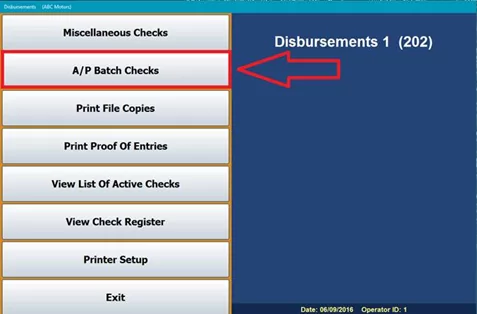 A/P Batch Checks